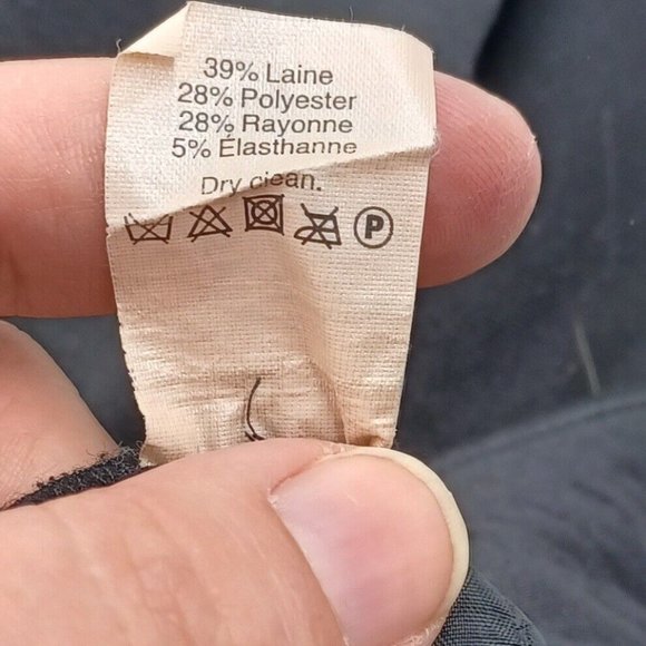 J Crew Womens Bi Stretch Wool Blend Side Stripe Trousers Black w Pockets size 14 - Picture 13 of 13